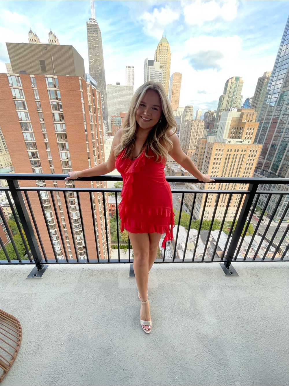 Princess Polly Fig Ruffle Mini Dress Red - Picture 5 of 5